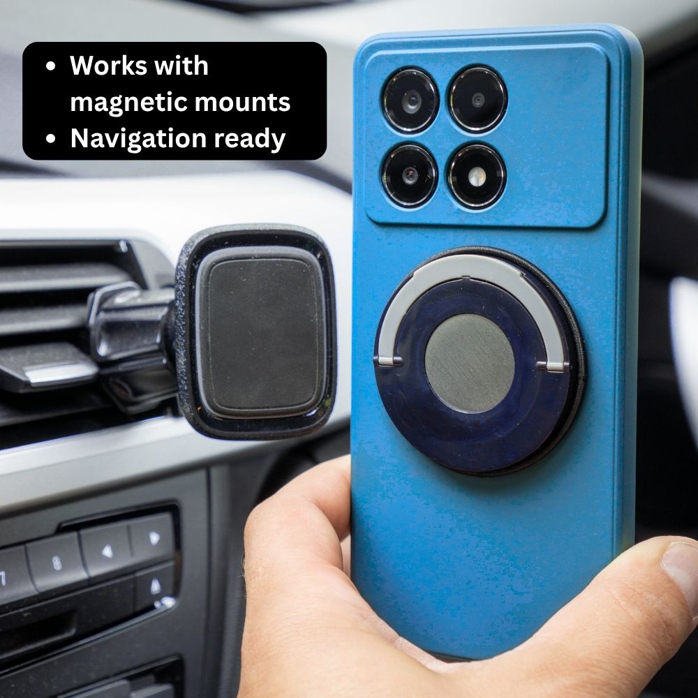 ZeroDrop Secure-Retractable Phone Safety Tether (Lock + Grip + Stand + Magnetic Mount)