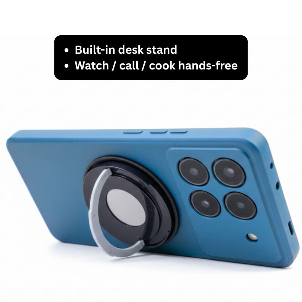 ZeroDrop Secure-Retractable Phone Safety Tether (Lock + Grip + Stand + Magnetic Mount)