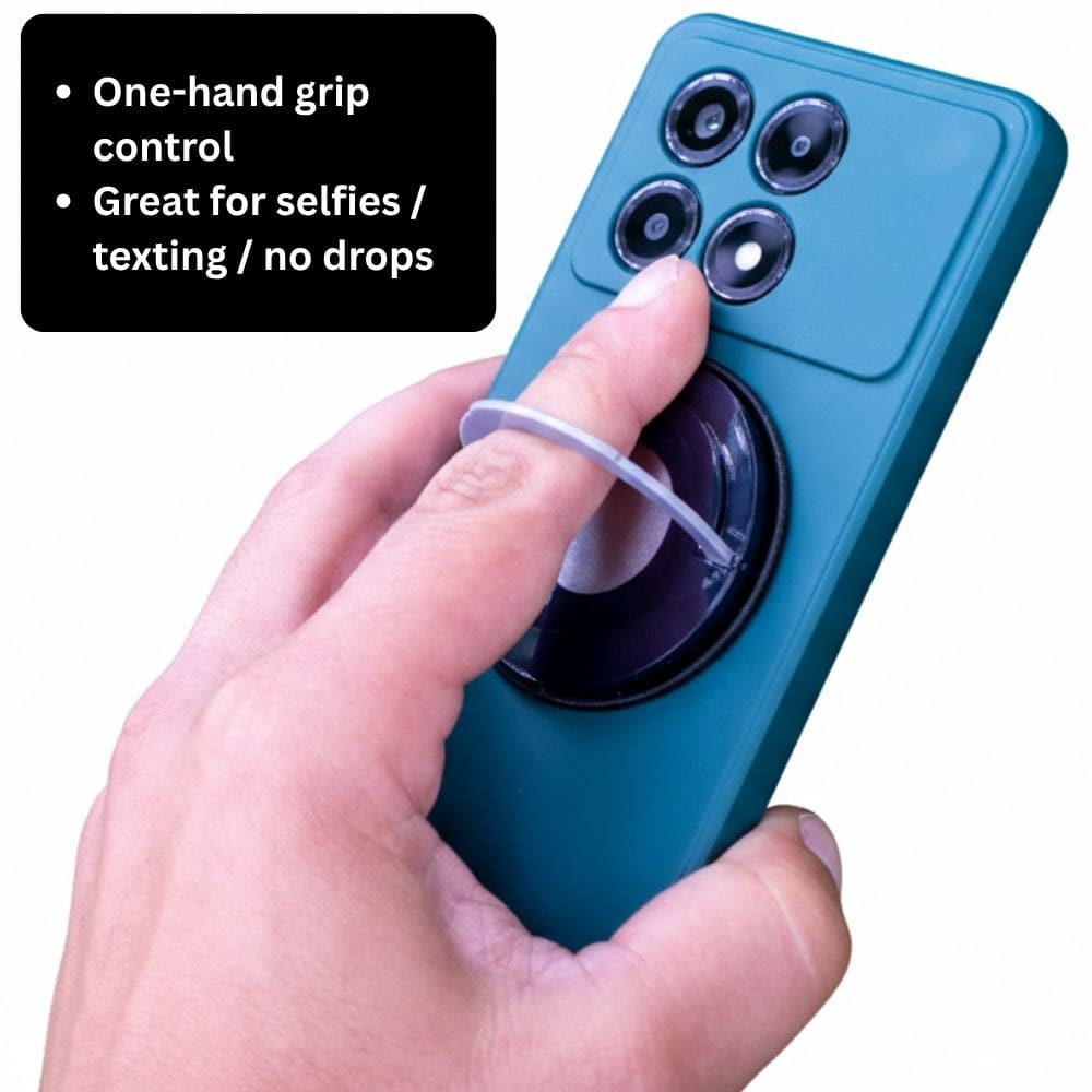 ZeroDrop Secure-Retractable Phone Safety Tether (Lock + Grip + Stand + Magnetic Mount)